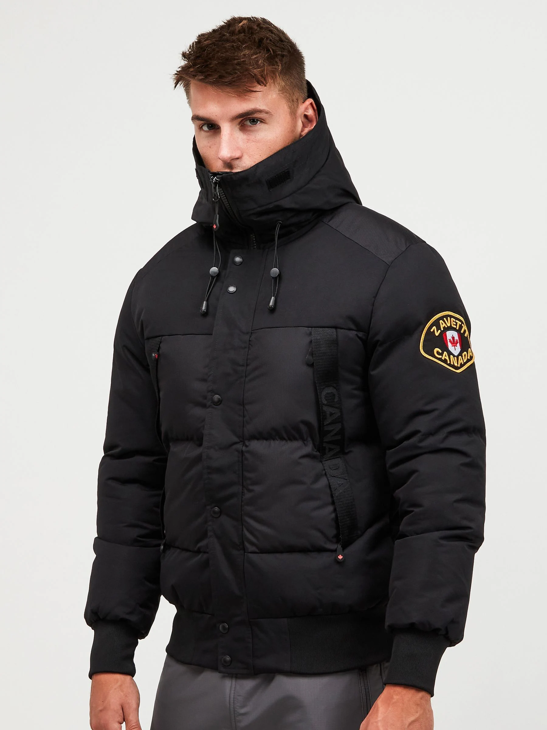 Jet black - Zavetti Canada Aylmer bomberjack voor heren