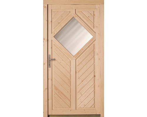 Zij-ingangsdeur Helsinki, sparrenhout, 1100 x 2100 mm, DIN links