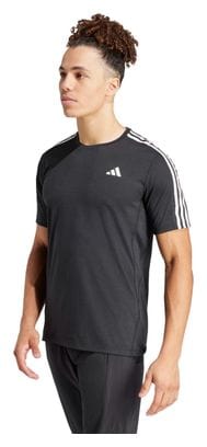 T-shirt adidas Own The Run 3 bandes Noir Homme
