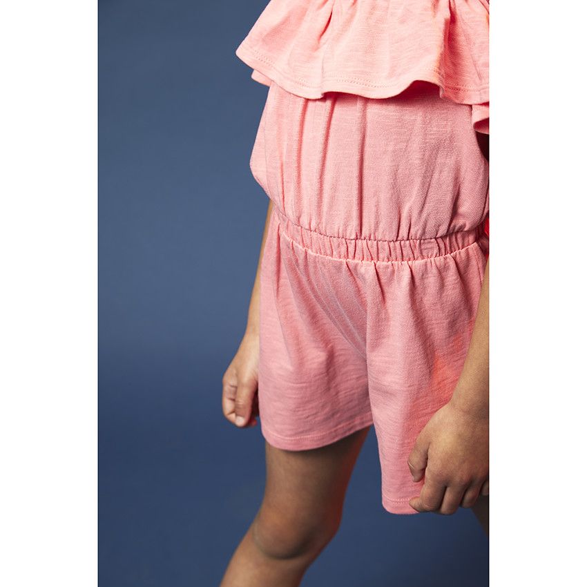 Combishort volantée à bretelles pour fille - Multicolore