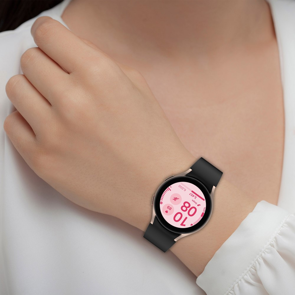 Samsung Galaxy Watch 7 (40mm) Silikon Sport Ersatzarmband - Schwarz