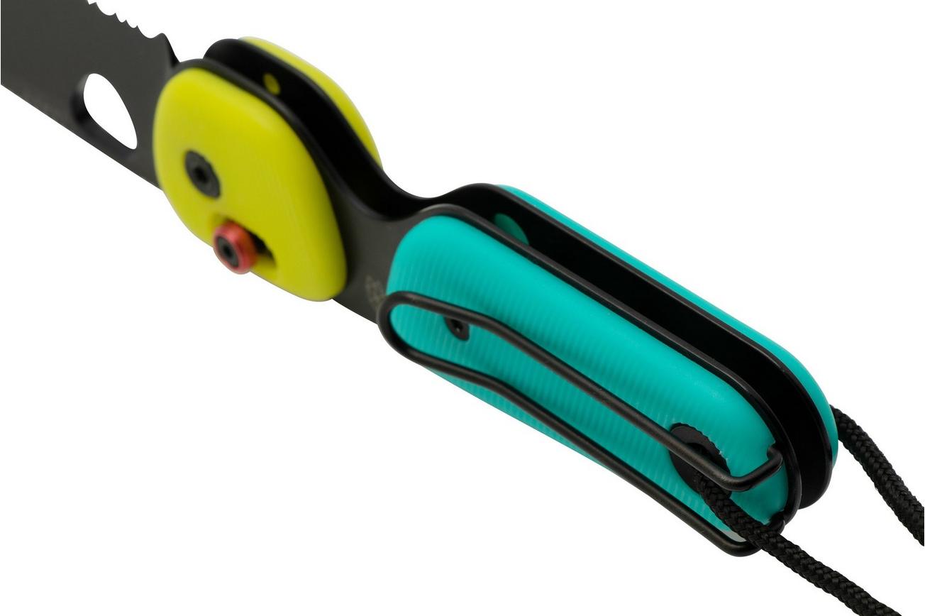 The James Brand The Redstone, Neon, Turquoise PP, black, Serrated, KN118191-01, zakmes