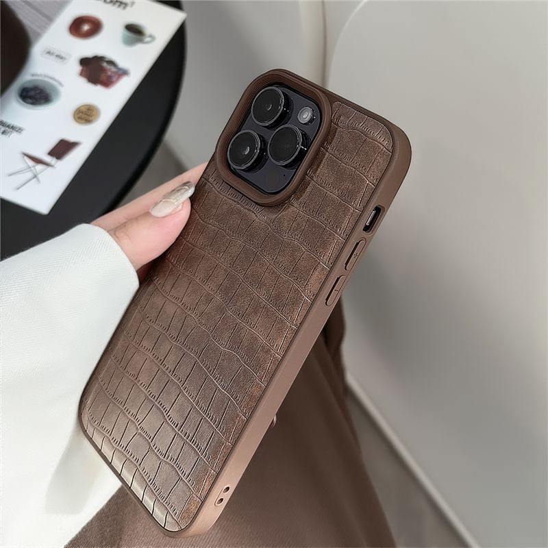 Edgin - Kunstleren telefoonhoesje - iPhone 15 Pro Max / 15 Pro / 15 Plus / 15 / 14 Pro Max / 14 Pro / 14 Plus / 14 / 13 Pro Max / 13 Pro / 13 / 13 mini / 12 Pro Max / 12 Pro / 12 / 12 mini / 11 Pro Max / 11 Pro / 11