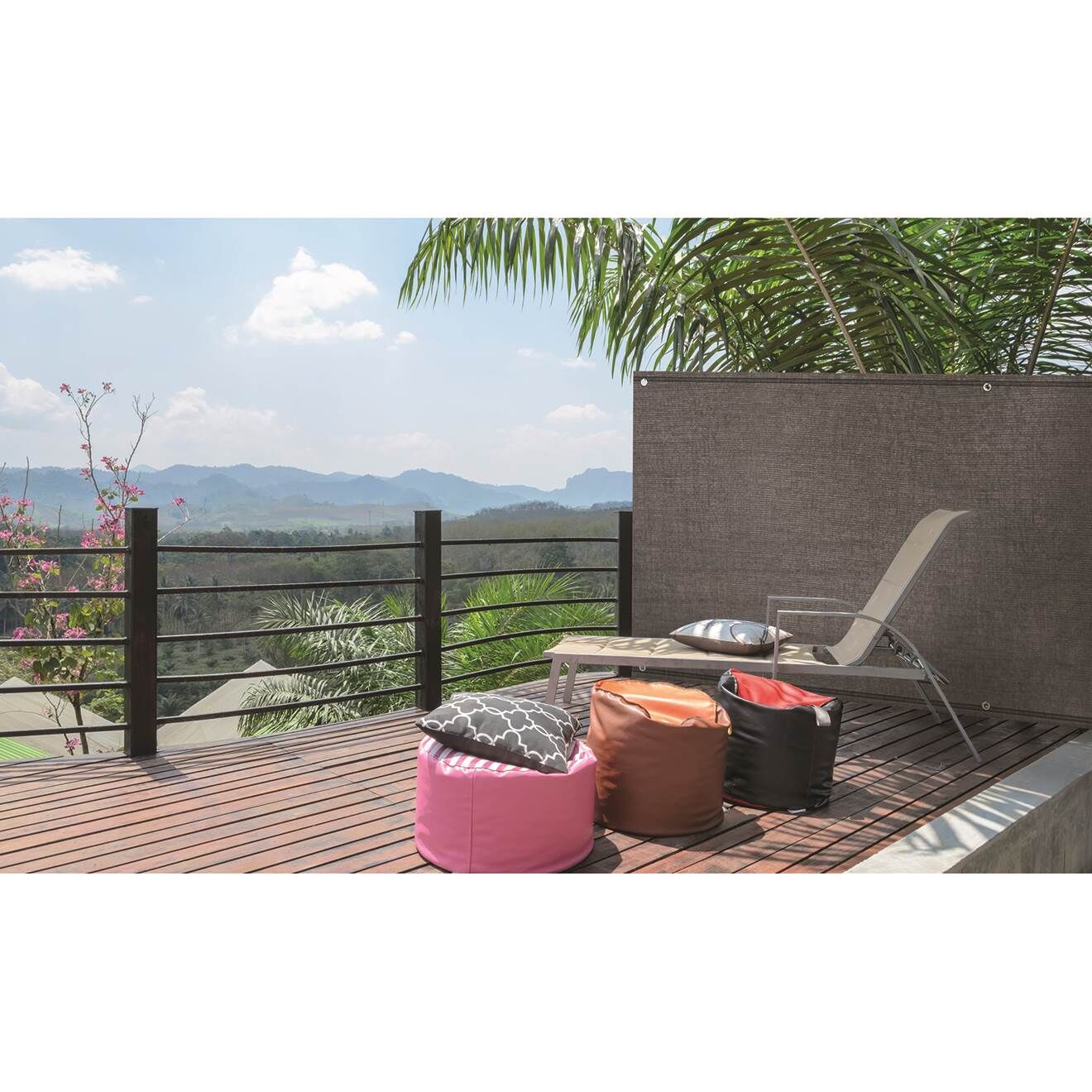 Pratik Garden Brise-vue 220 gr/m² gris - 1x10 m