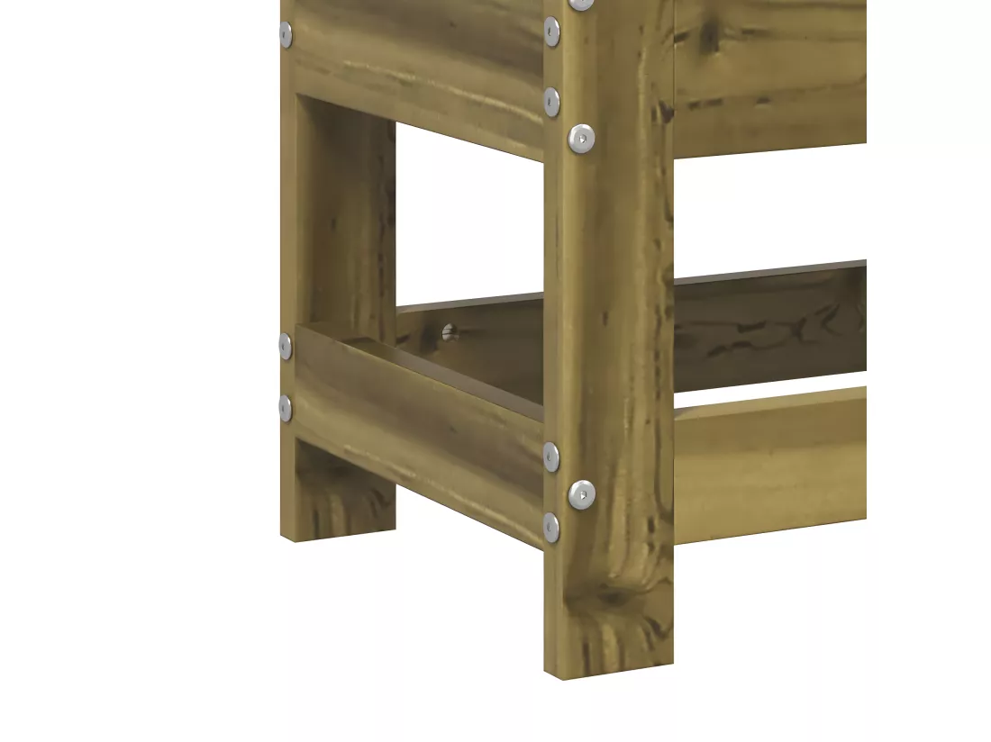 Repose-pied de jardin 62x30x32 cm bois de pin imprégné