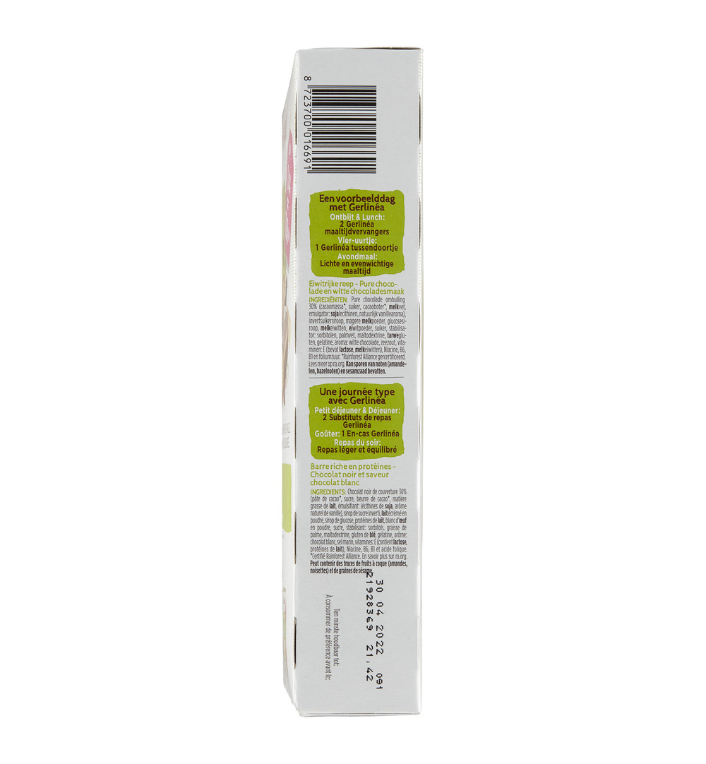 Gerlinéa Snackrepen Pure & Witte Chocolade Smaak (372 gr)