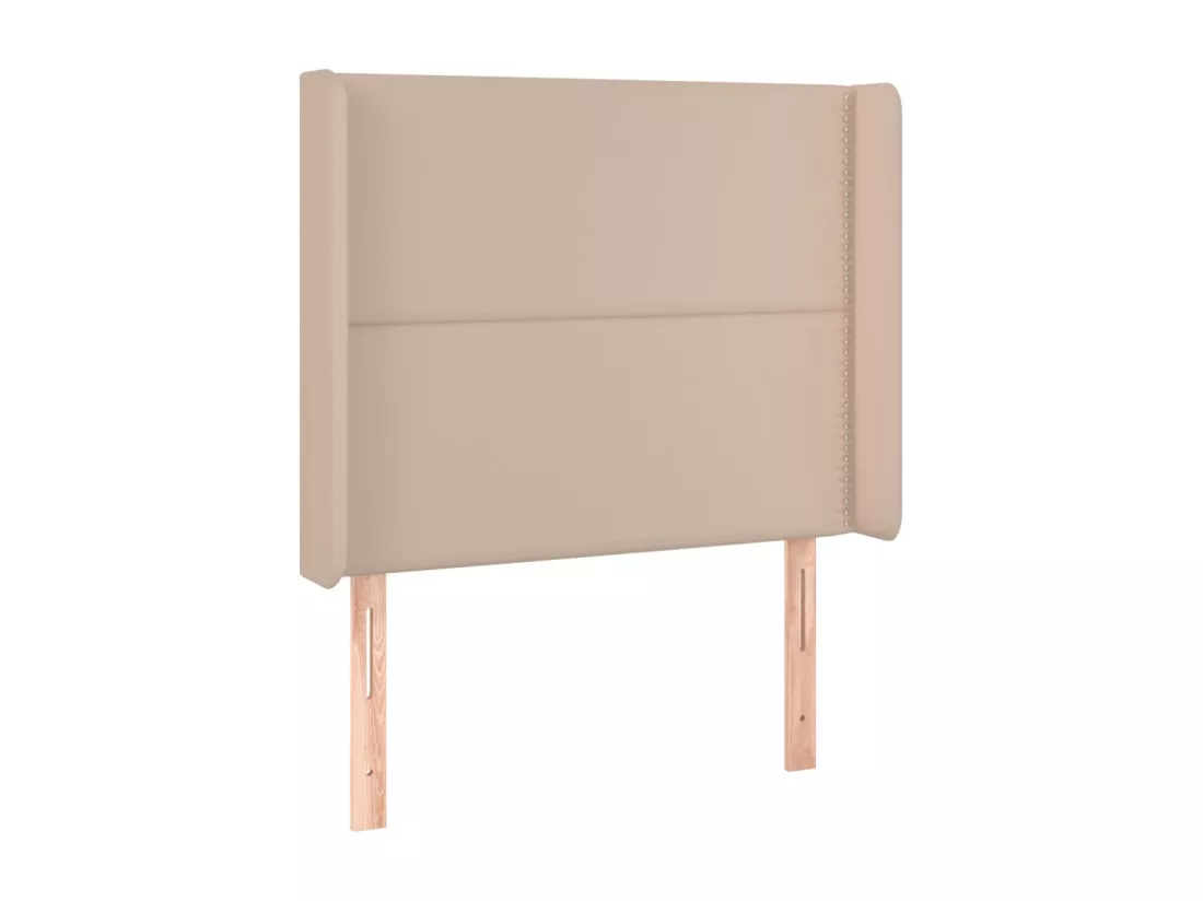 Sommier tapissier matelas LED Cappuccino 100x200 cm Similicuir