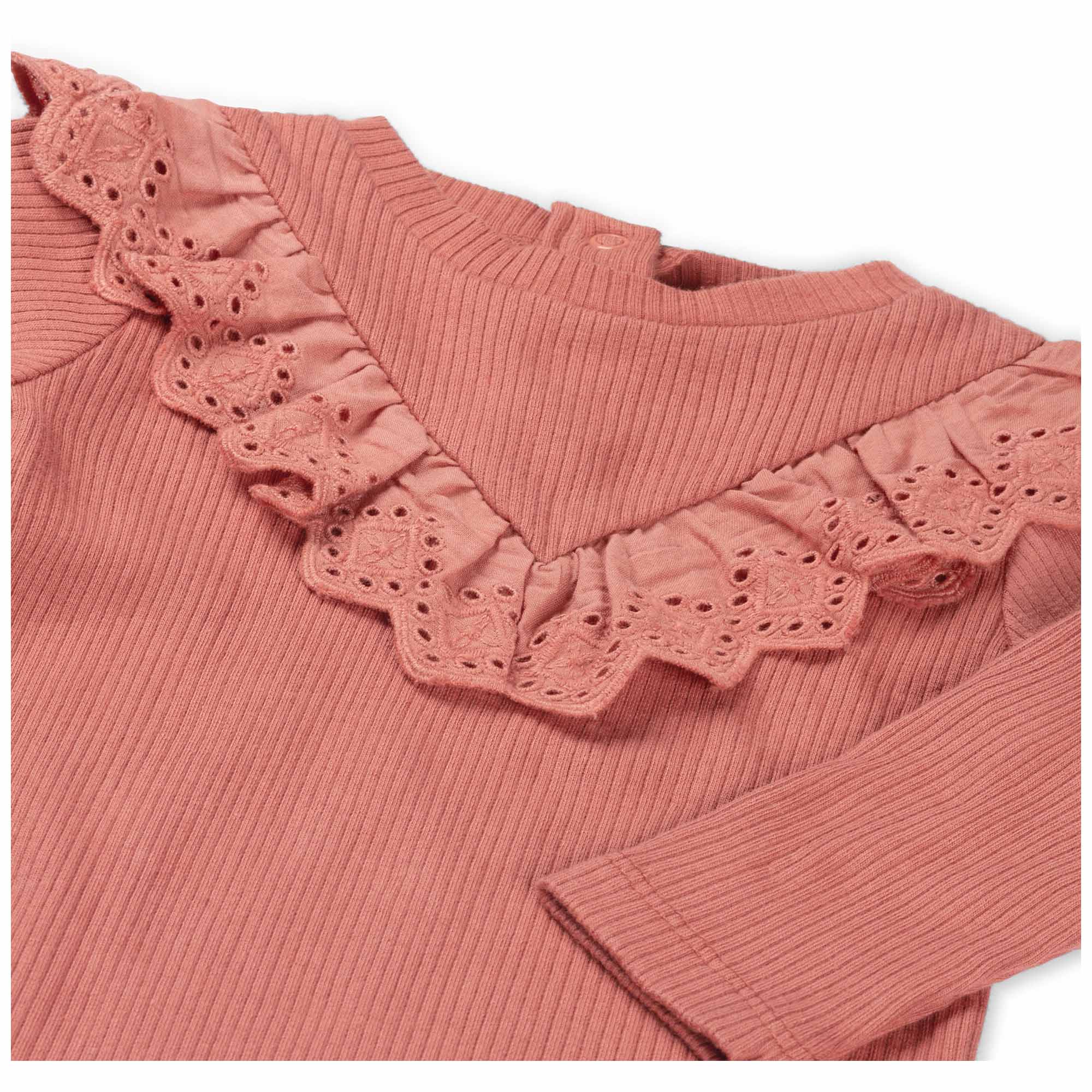 Prénatal baby shirt lange mouwen effen roze