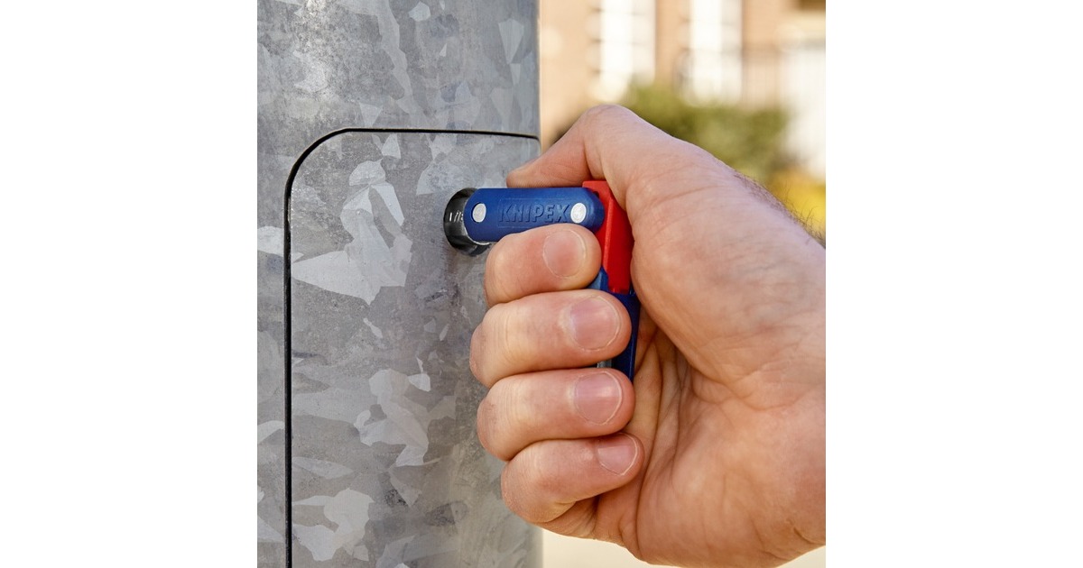 KNIPEXSchakelkastsleutel DoubleJoint 00 11 06 V03 dopsleutel  (Blauw/rood)