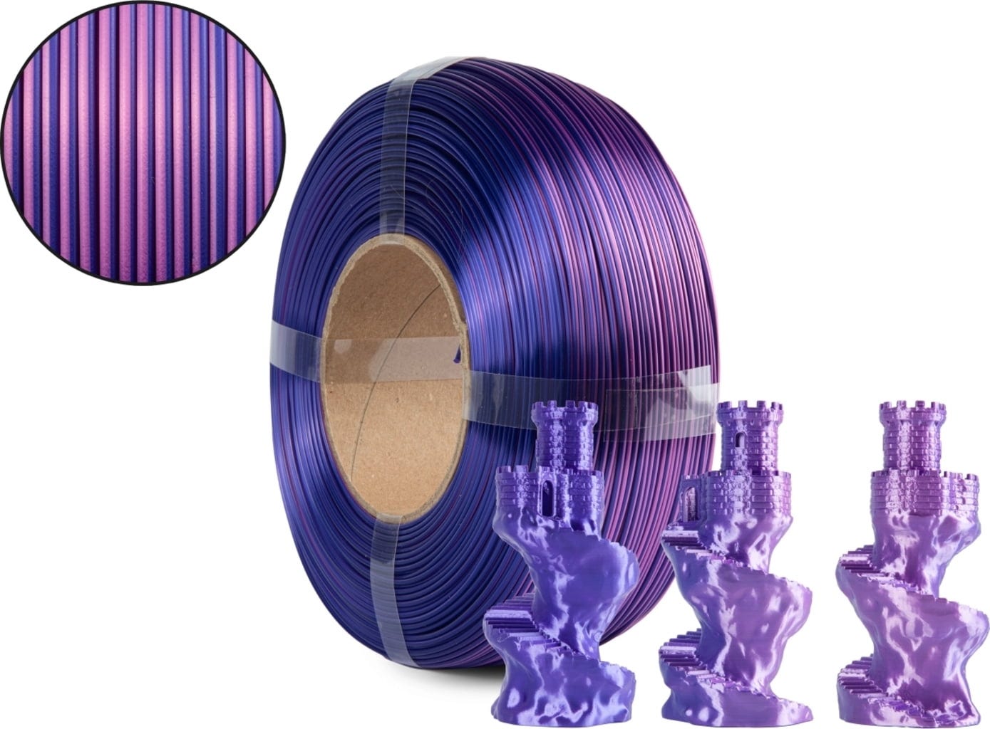 Spectrum  ReFill PLA Magic Silk Magenta Dream, 1,75 mm / 1000 g    ReFill PLA mit seidigem Finish in Magenta Dream