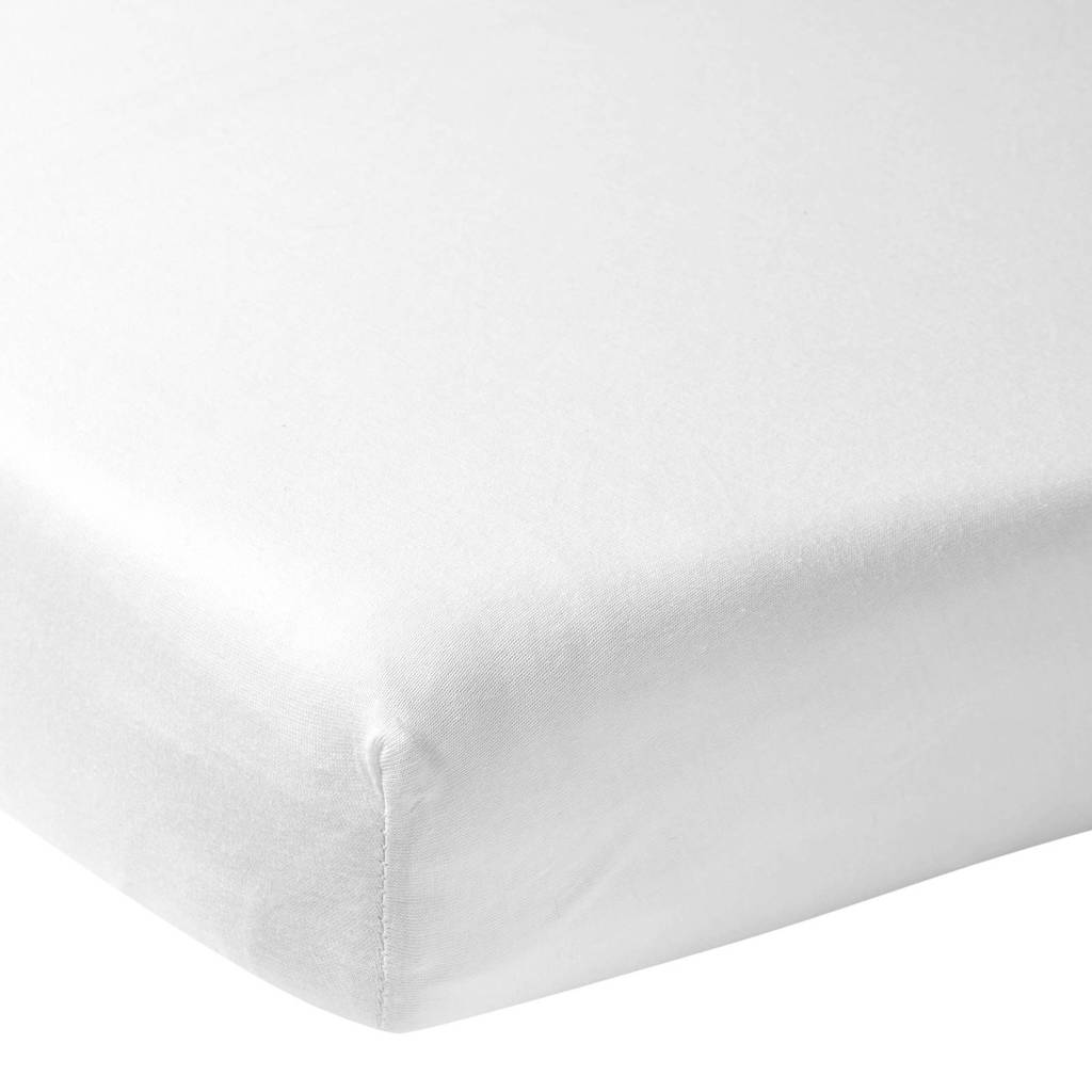 Prima prijskatoenen jersey hoeslaken co-sleeper 50x90 cm wit