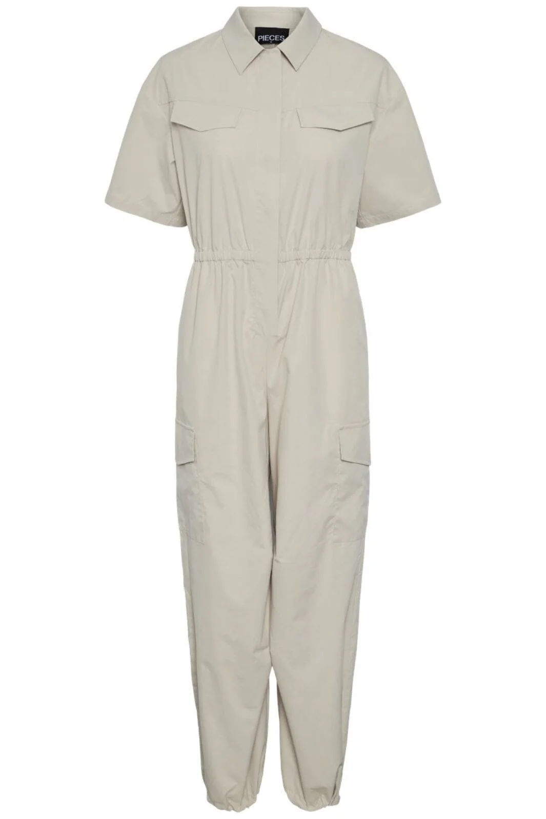 Pieces Pcfibbe 2/4 Cargo Jumpsuit 4589272 white asparagus