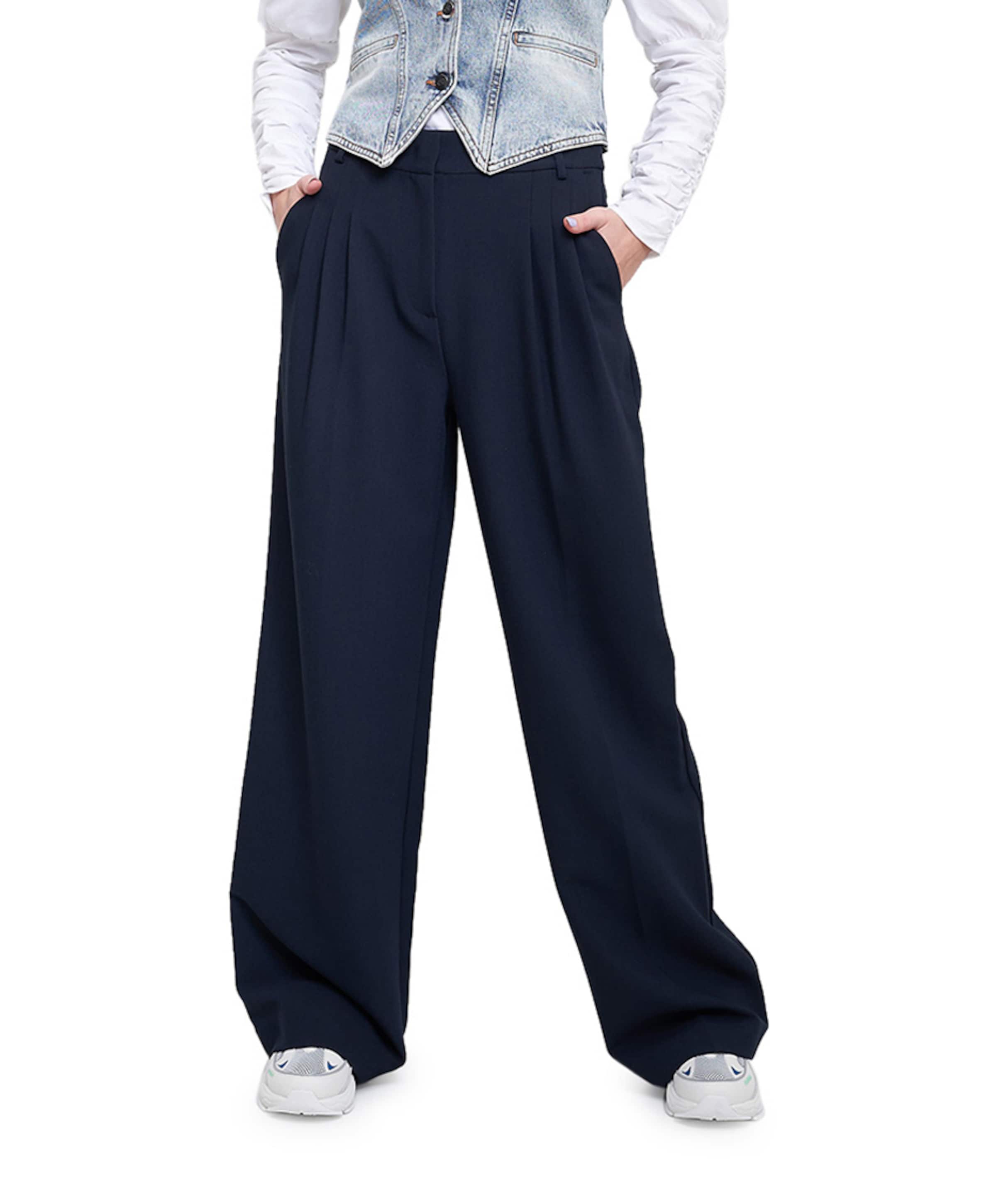 Co'Couture VolaCC Long Pleat dames pantalon blauw