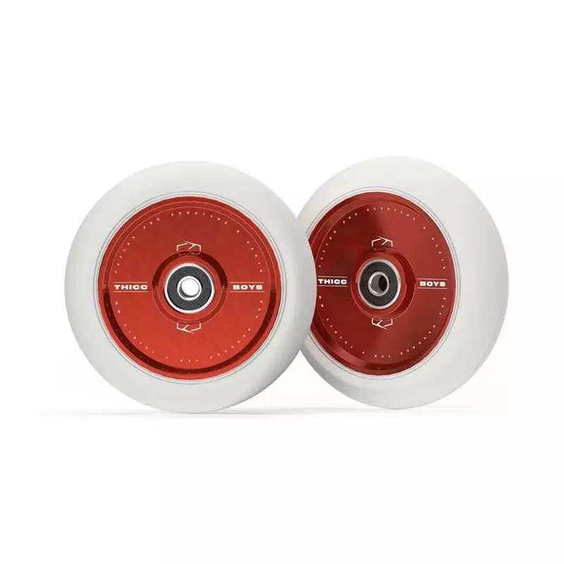 Paire de roues trottinette FUZION Thiccboys Red/White 110mm x 30mm