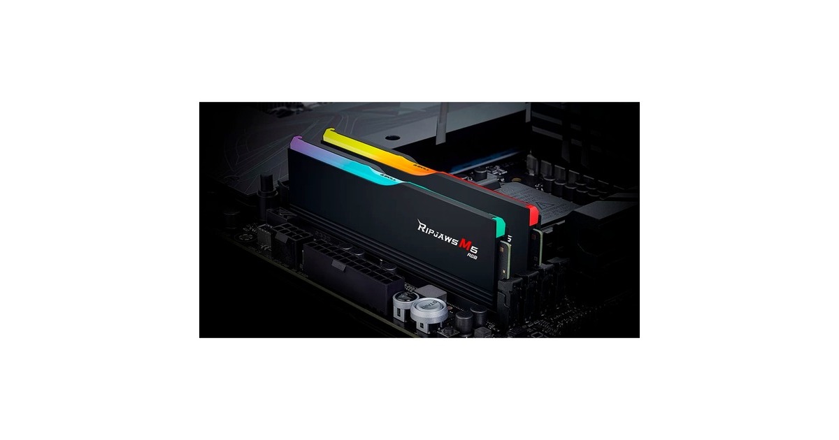 G.Skill64 GB DDR5-5200 Kit werkgeheugen  (Zwart, F5-5200J4040A32GX2-RM5RK, Ripjaws M5 RGB, XMP)