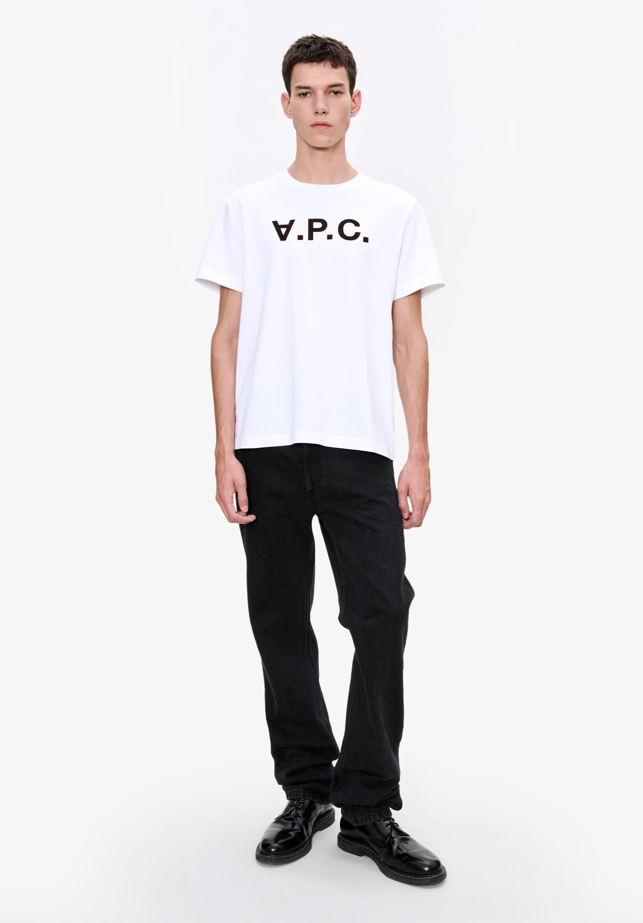 t-shirt standard grand vpc GOTS - Blanc/dark navy