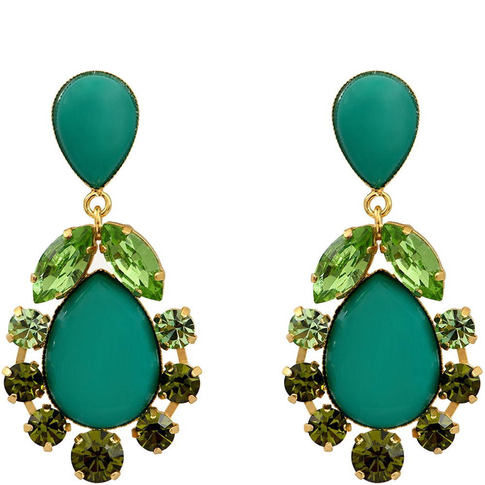 Boucles d'oreilles Sparkling - Alliage doré & cristaux Swarovski