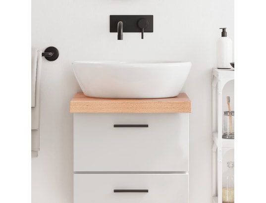 VIDAXL - Arrière de comptoir Comptoir de salle de bain marron clair 40x60x6 cm bois trait...