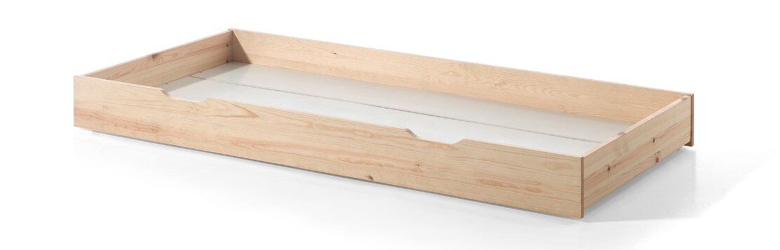 Bettschublade für Hausbett Serie Dallas Fa. Vipack, 90 x 190 cm, Natur