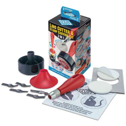 ESSDEE 3 in 1 Linolstempel- und Schneide-Set