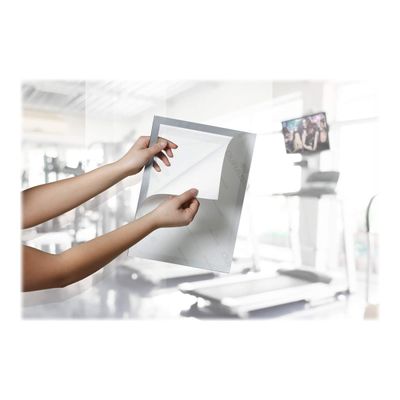 Durable Duraframe Note - Cadre d'affichage adhésif - A4 - argent - avec porte-stylo