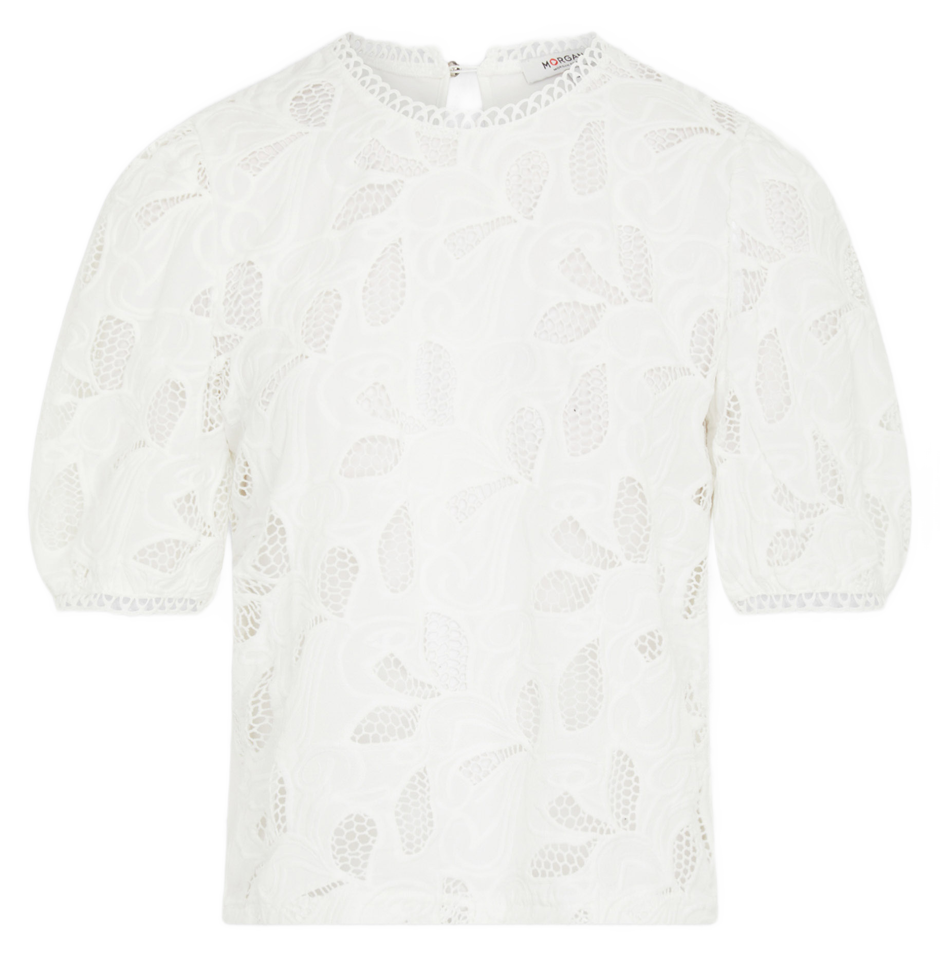 DROUL - Top manches courtes en coton mélangé | Blanc