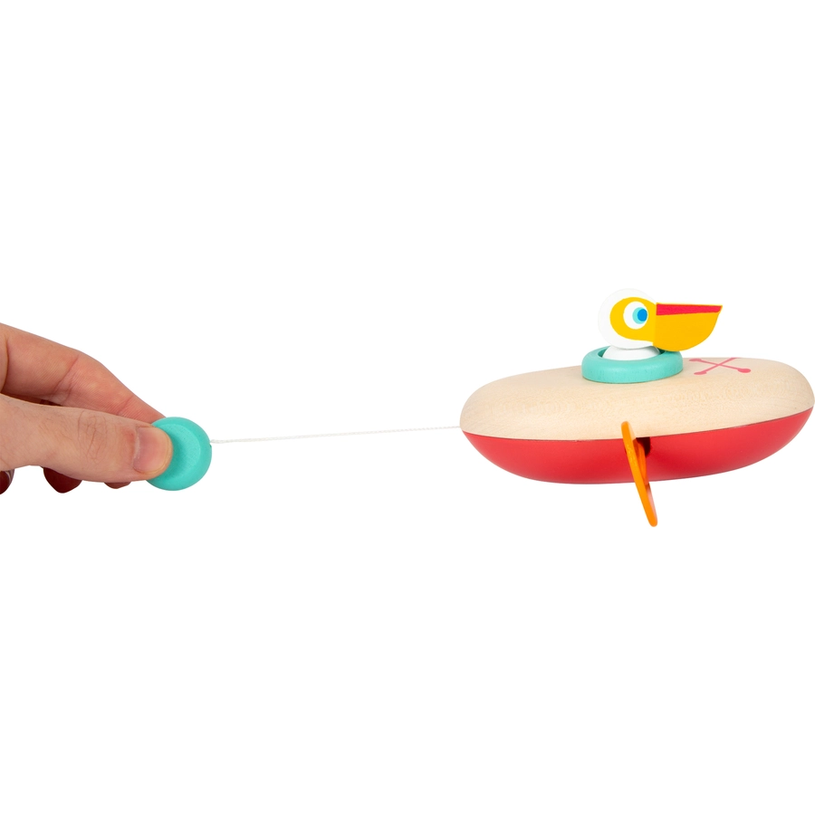 small foot® Wasserspielzeug Aufzieh-Kanu Pelikan