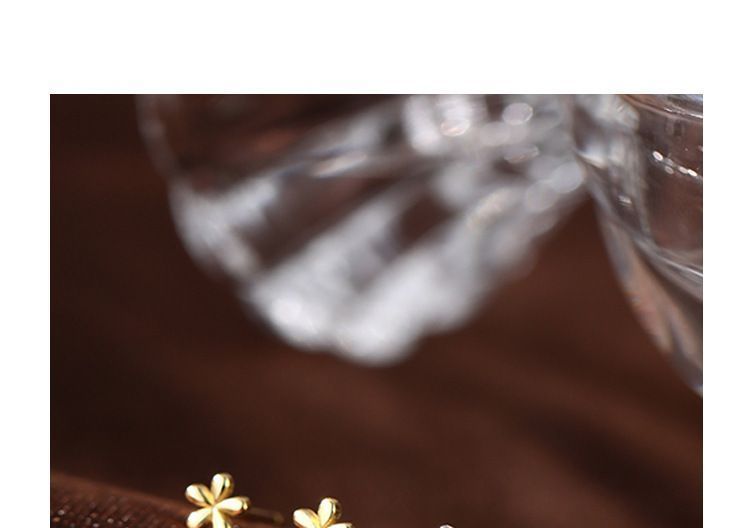 Gaya - 925 Sterling Zilveren Bloemen Oorbel