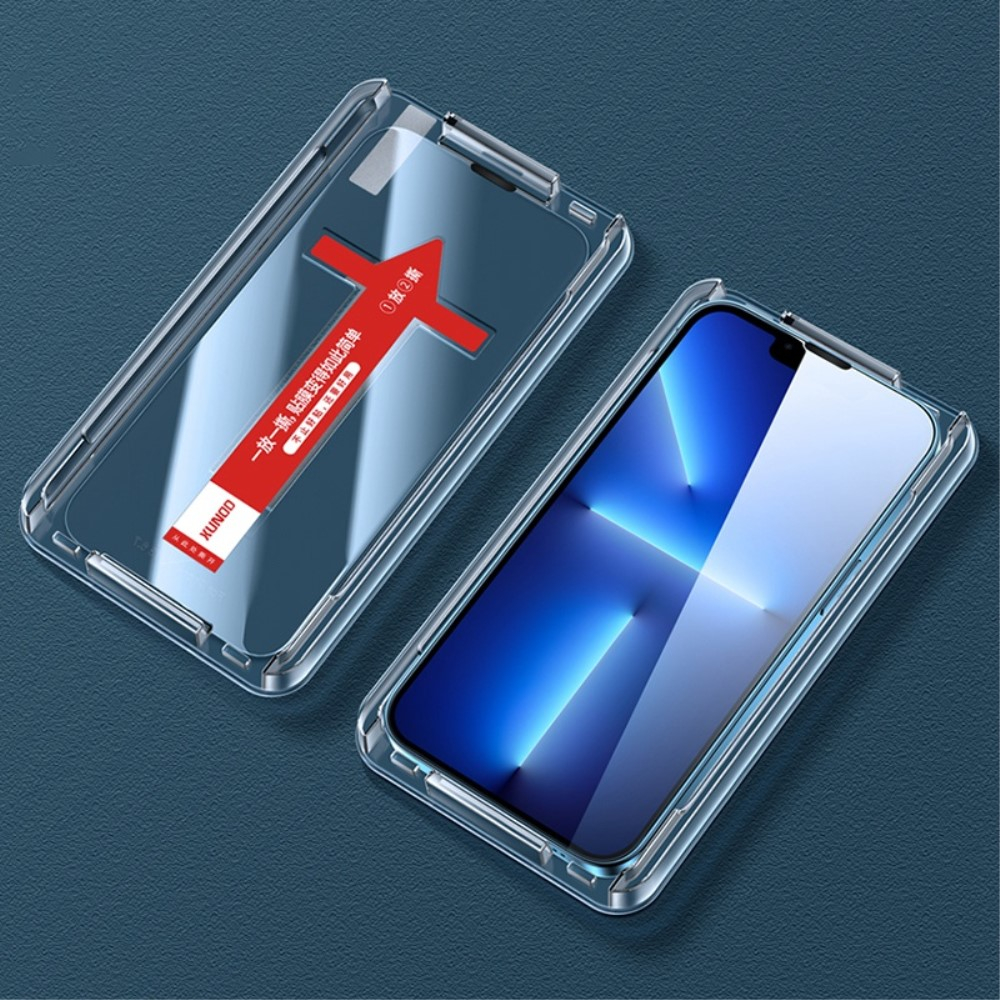 iPhone 14 Pro Max Panzer Glas Case Friendly   Montagerahmen