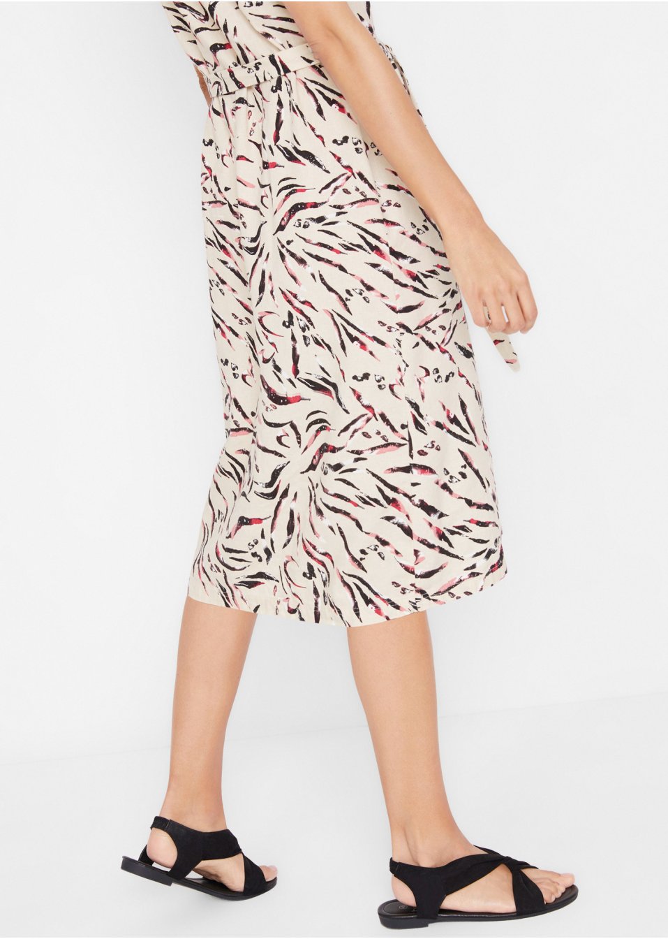 Robe imprimée en lin majoritaire