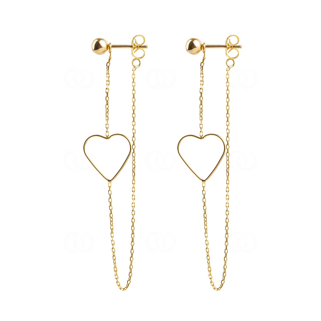 Ohrhänger 750/18 K Gelbgold Herz