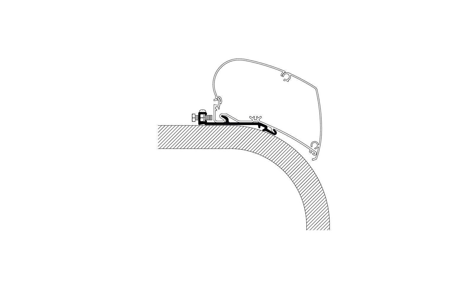 Thule Flat Adapter Markisenadapter für Omnistor 9200, 6300 und 6200 3,5m
