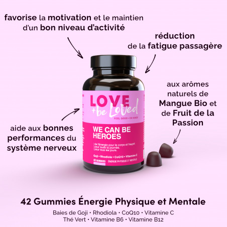 Love and be Loved Gummies Energie Physique et Mentale 3 semaines