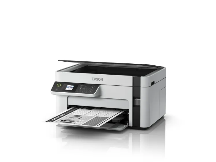 Epson EcoTank ET-M2120 - Multifunktionsprinter - S/H - blækprinter - A4/Legal (medie) - op til 15 spm (udskriver) - 150 ark - USB, Wi-Fi - hvid