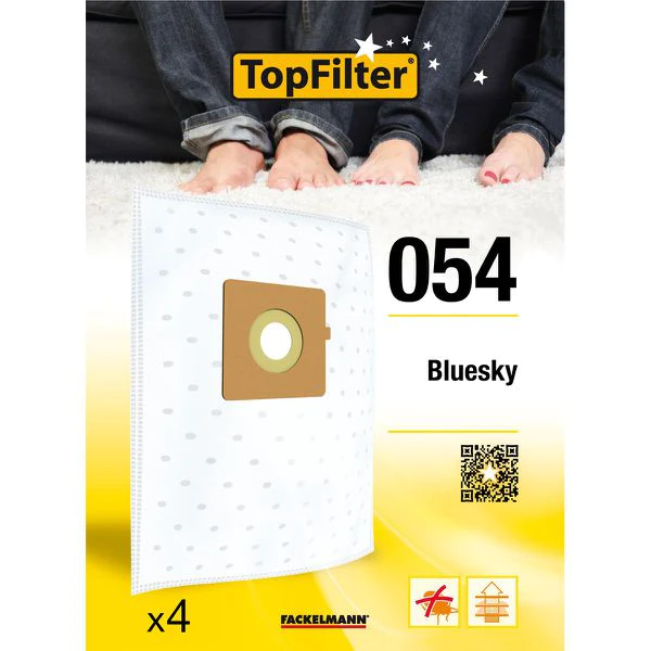 Lot de 4 sacs aspirateur Bluesky Premium TopFilter