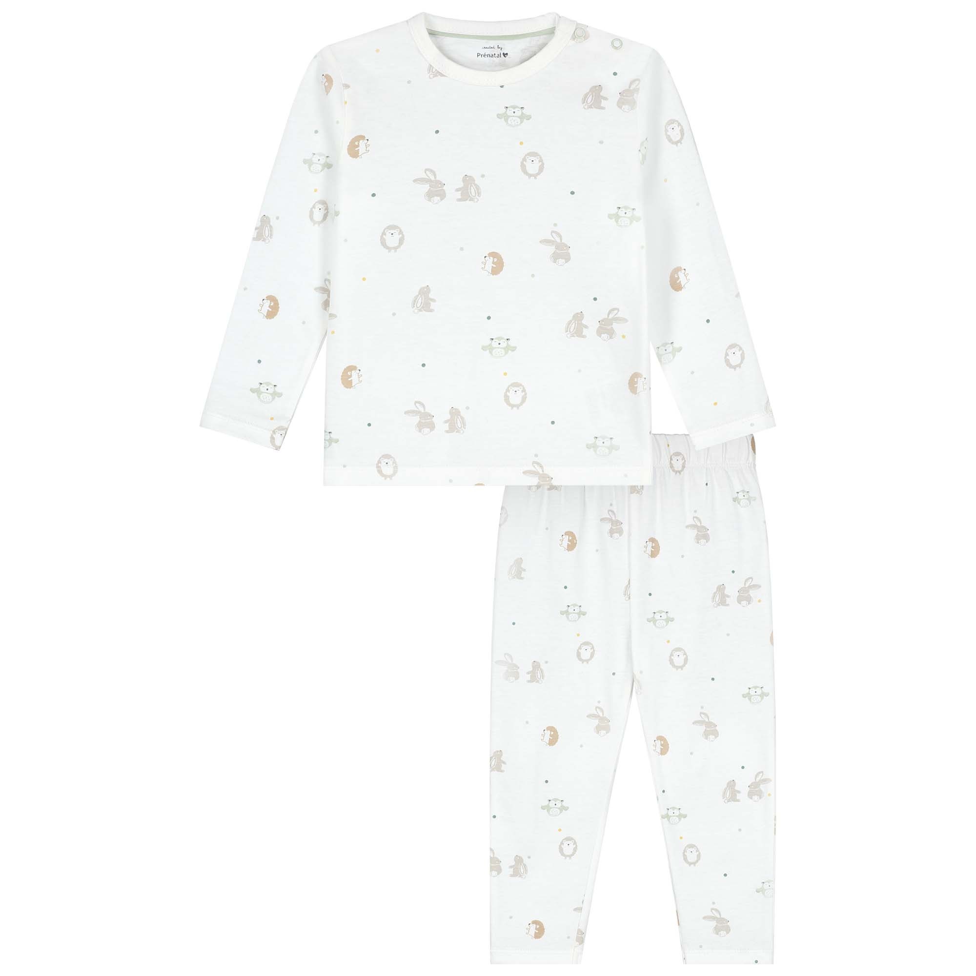 Prénatal peuter pyjama Kleine Vriendjes wit