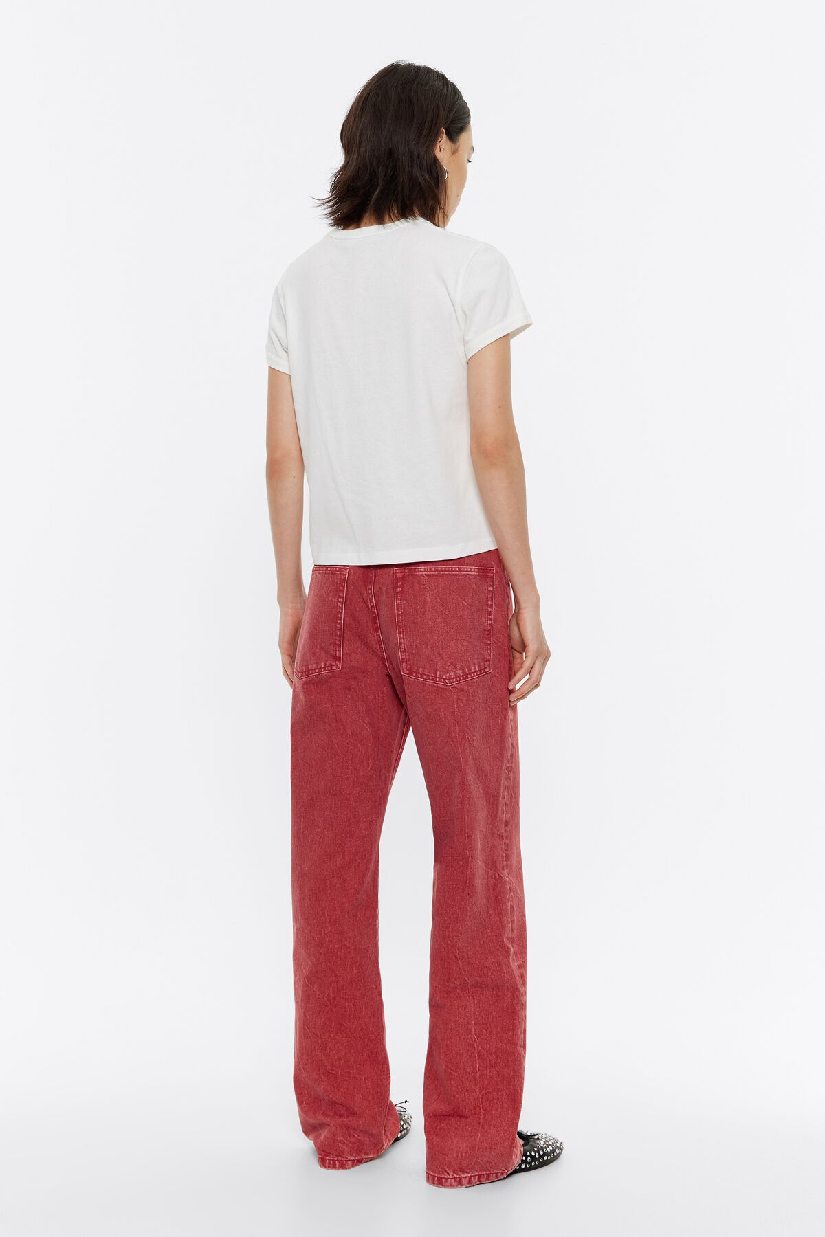 CALÇA DE PERNA LARGA - Cowboy Vermelho
