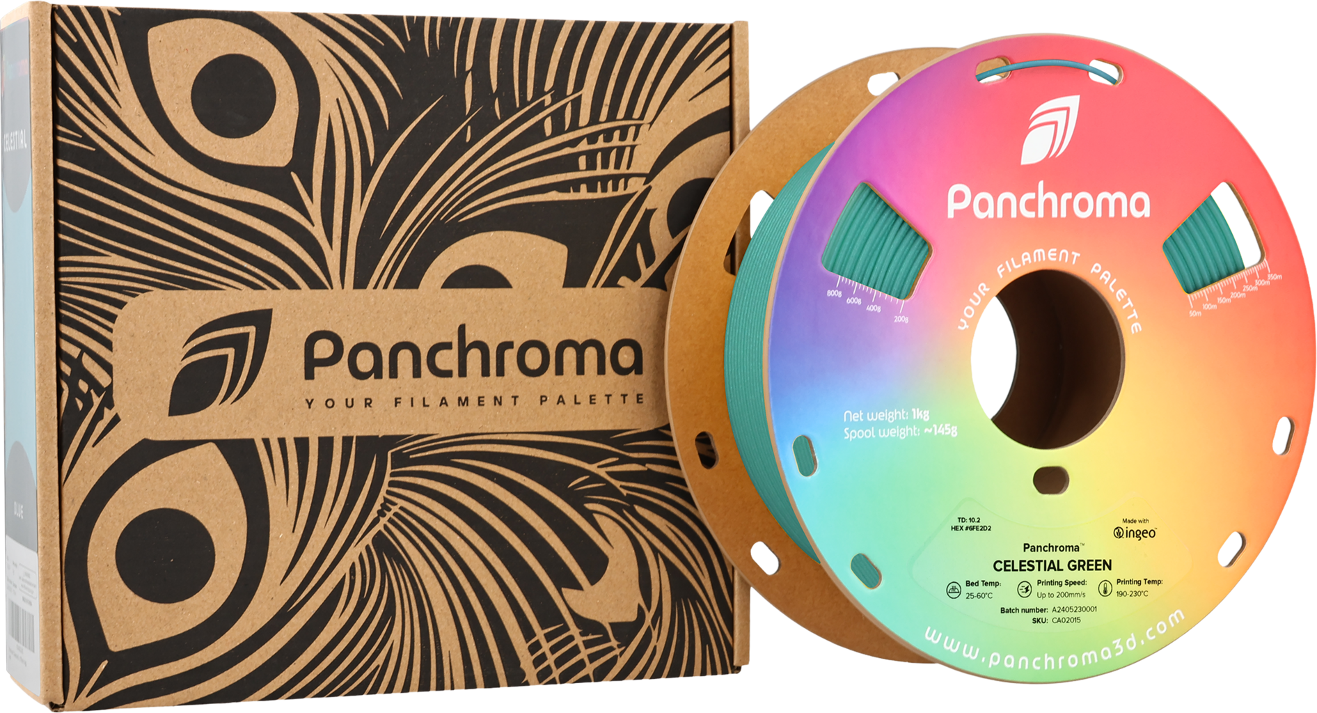 Polymaker  Panchroma™ PLA Celestial Green, 1,75 mm / 1000 g    Pastellfarbener Glanz in Grün