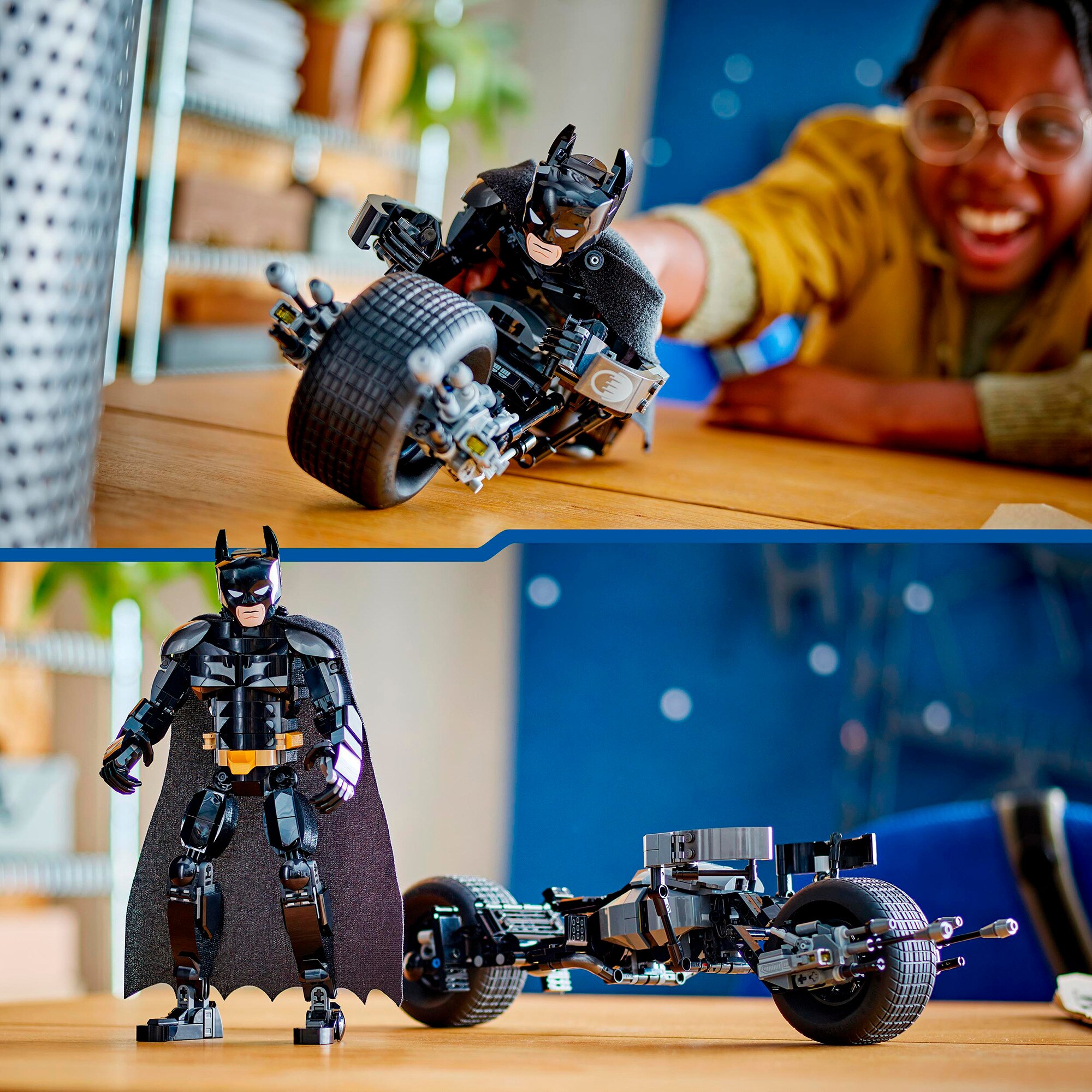 LEGO Konstruktionsspielzeug DC Super Heroes Batman Baufigur mit Batpod