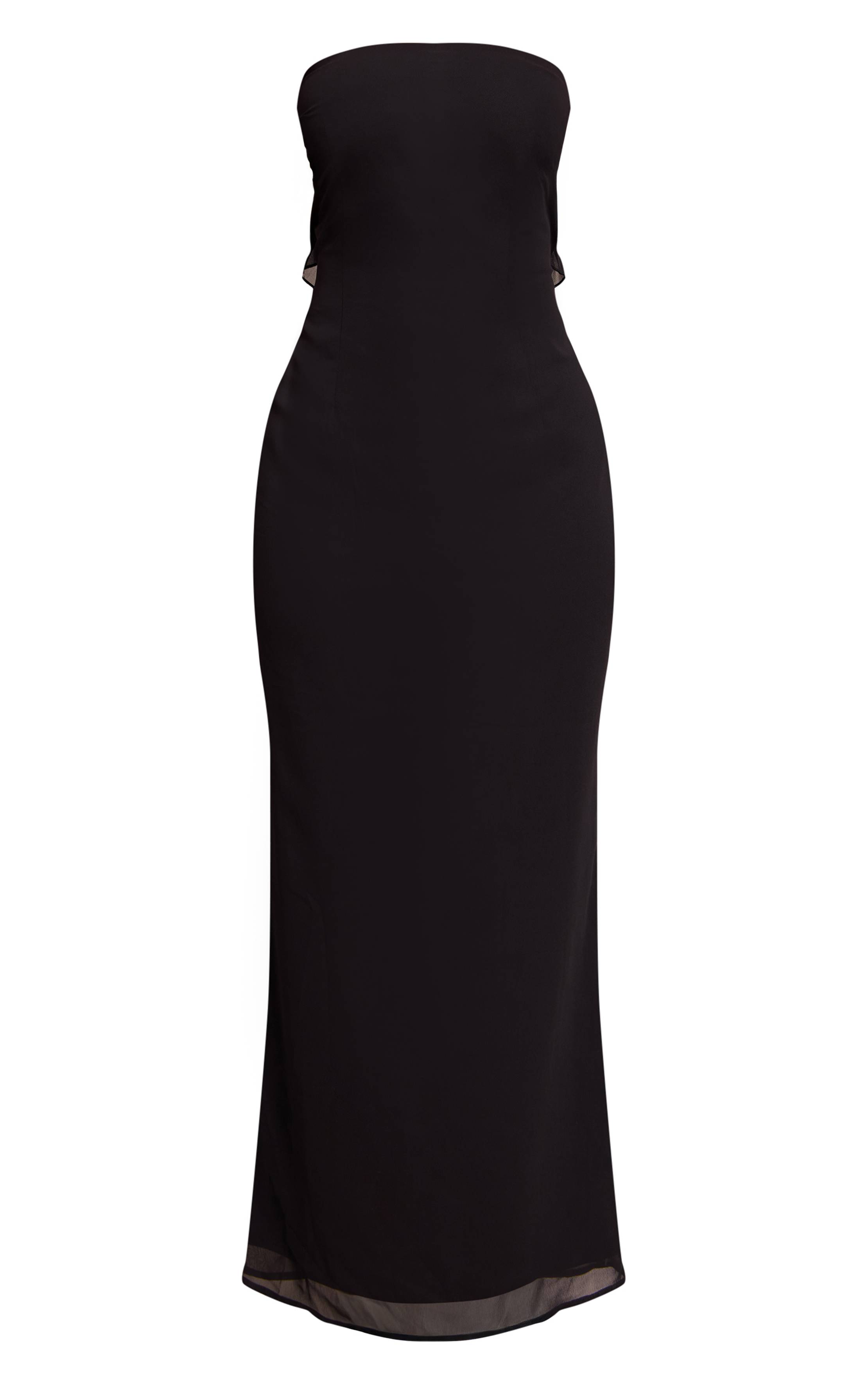 Noir Robe Maxi Bandeau À Imprimé Petite
