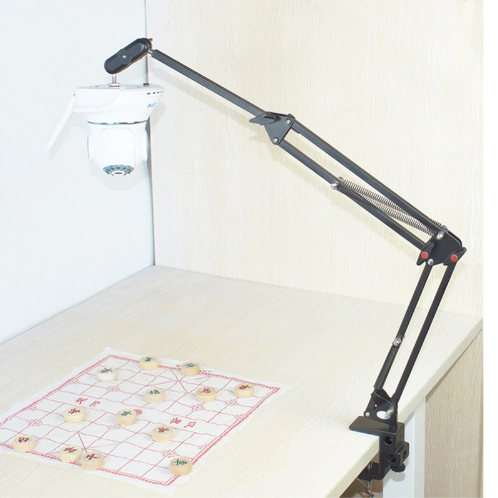 (86cm) Flexibler Langarm Tisch Ständer Alu Desktop Halterung für Kameras / DSLR inkl. Montage Klemme - Schwarz