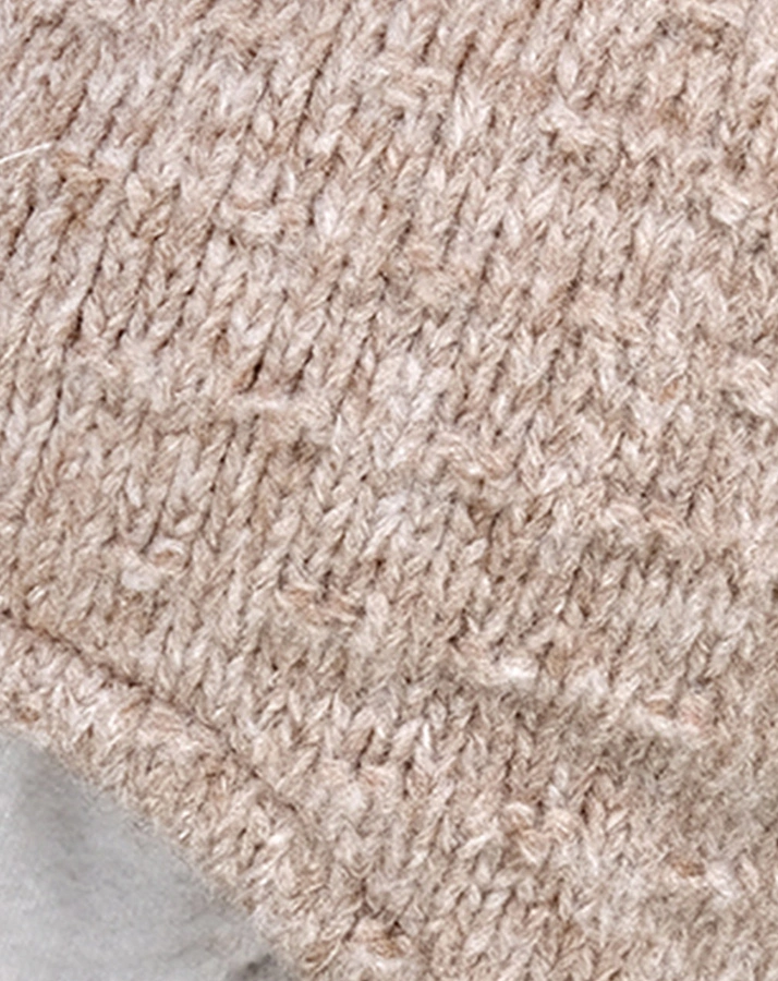 Binde-Strickmütze BABY BOMMEL in braun meliert