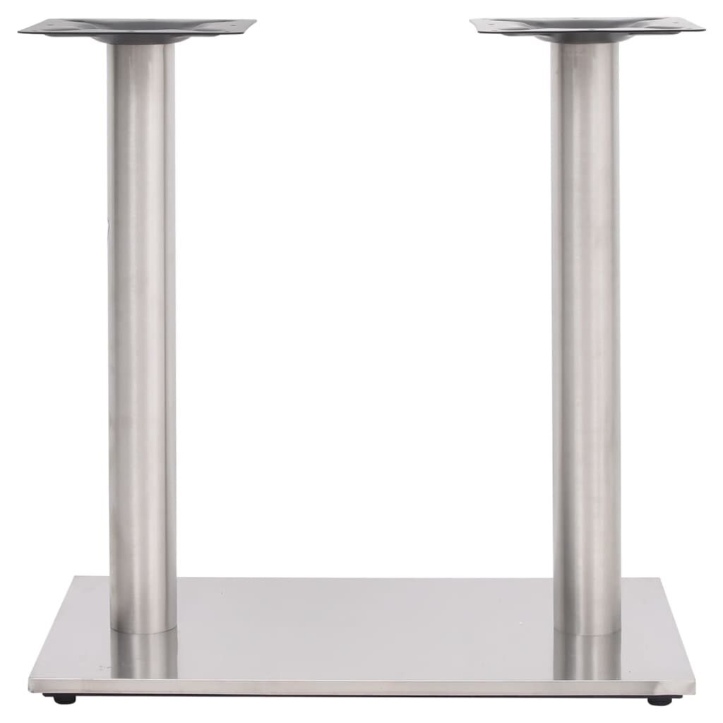 vidaXL Bistrotafelpoot Zilver 70x40x72 cm Roestvrij staal
