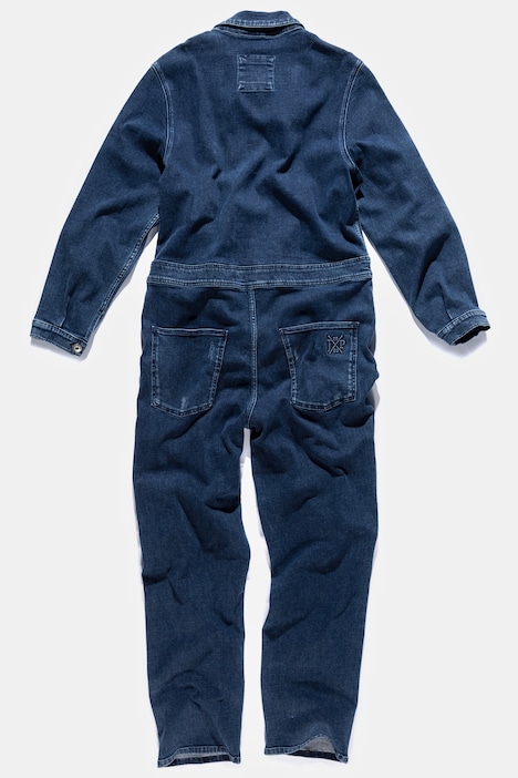 Overall, Denim, Workwear, Brusttaschen, Langarm