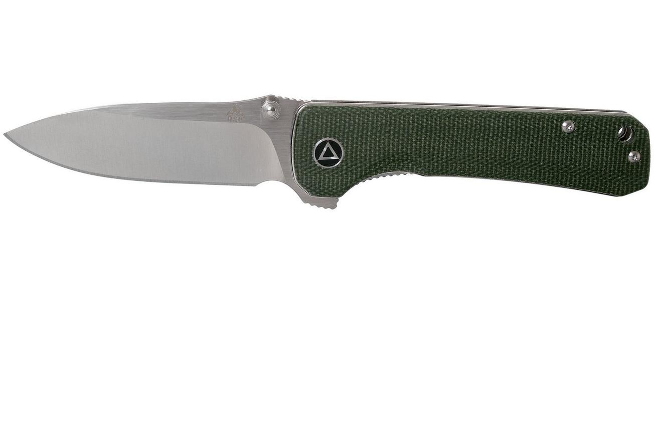 QSP Knife Hawk QS131-H Green Micarta zakmes