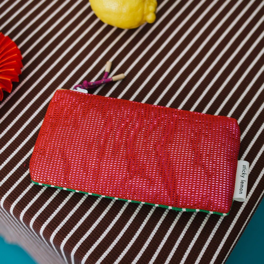 Sticky lemon etui mesh - rood