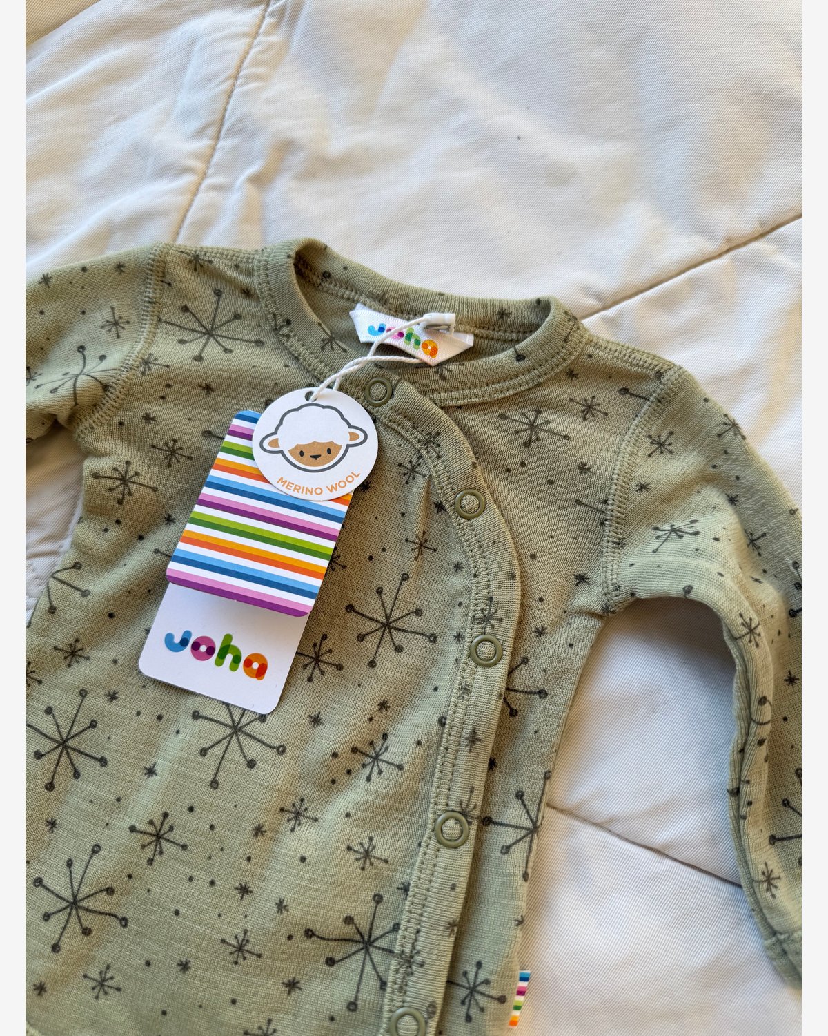 Omslagsbody Baby – 100% Merino | Basic
