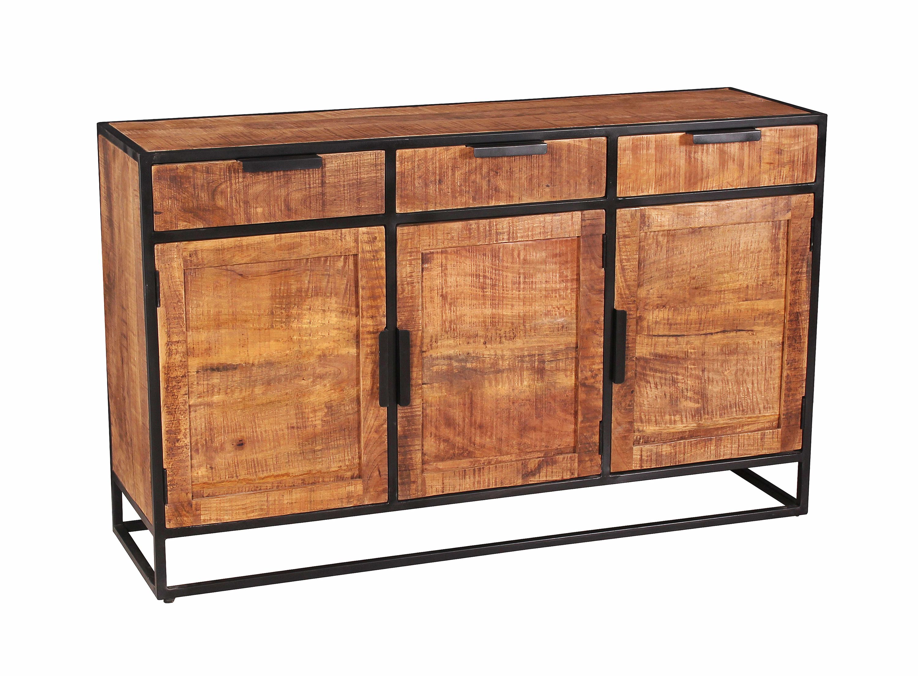 Sideboard Sidney Mangoholz Kommode Wohnzimmer Esszimmer Schubladen Schrank