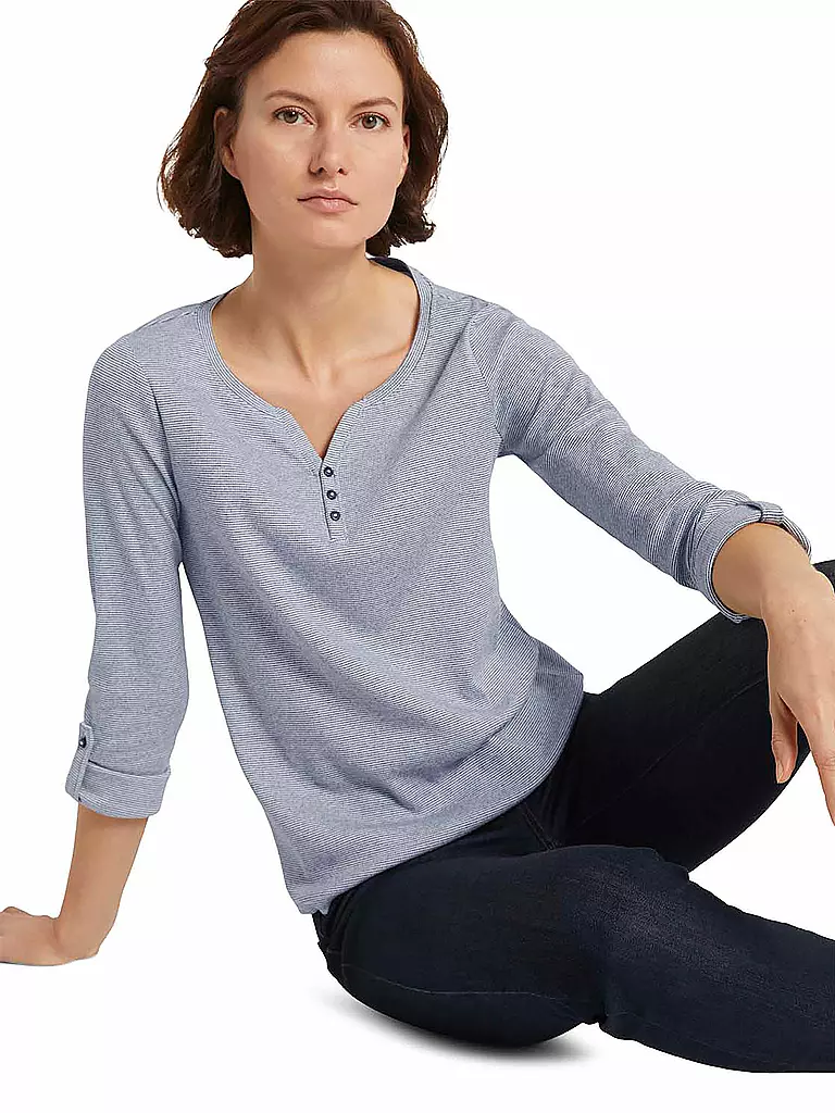 TOM TAILOR Langarmshirt blau