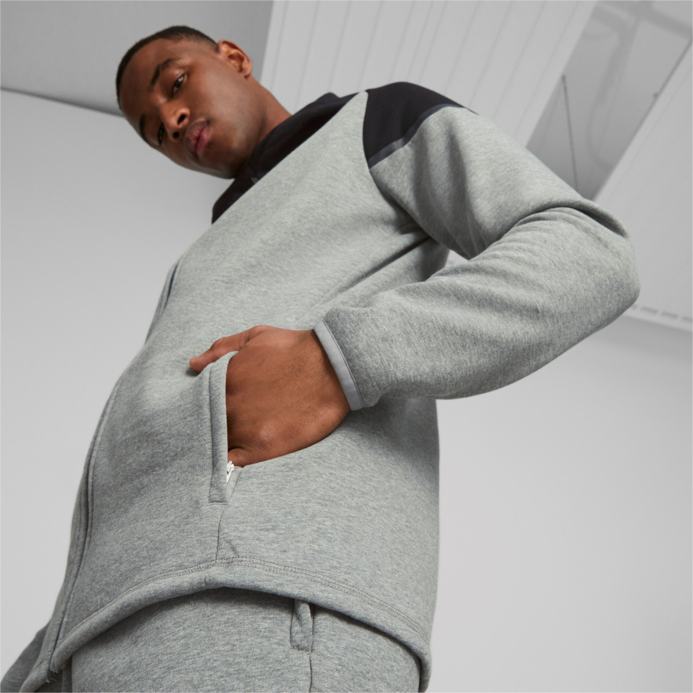 PUMA TeamCup Casual Vest Grijs Zwart Donkergrijs